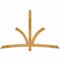 Ekena Millwork Davenport Rough Sawn Timber Gable Bracket, Western Red Cedar, 84"W x 56"H x 4"D x 4"F, 16/12 Pitch GBW084X56X0404DAV00RWR - alternate 1